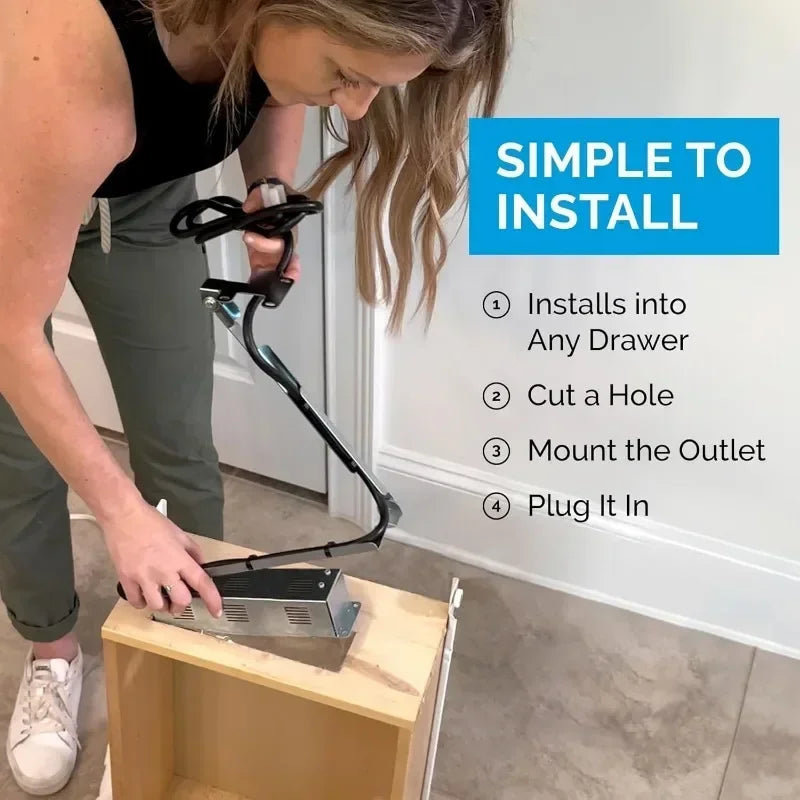 Blade Duo Drawer Outlet With Safety Shutoff And USB Ports