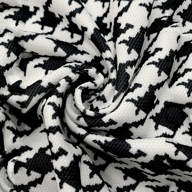 OSHOPLIVECN Autumn Womens Houndstooth Wide Leg Trousers