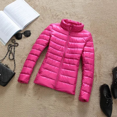 Women Ultra Light Down Parka Hooded Coat Duck Down Winter