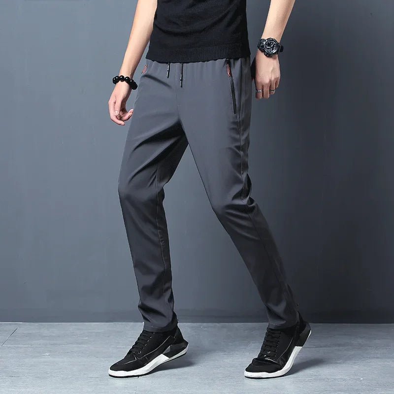 CN Mens Casual Slim Fit Jogger Pants Elastic Waist