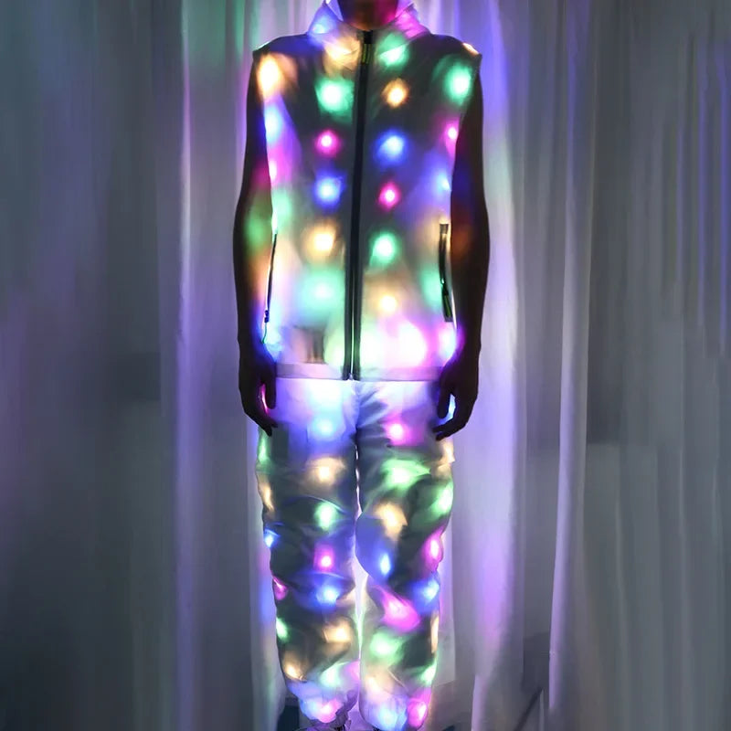 LED Lights Waterproof Light Up Rave Jacket for Adults