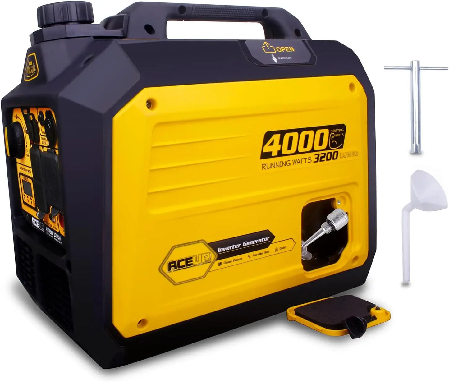 XMSJ 4000 Watt Portable Inverter Generator Gas Powered Quiet