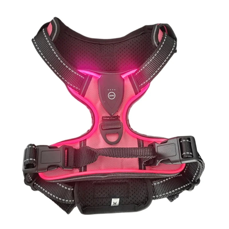 Guangdong LED Glowing Dog Harness With Three Light Modes
