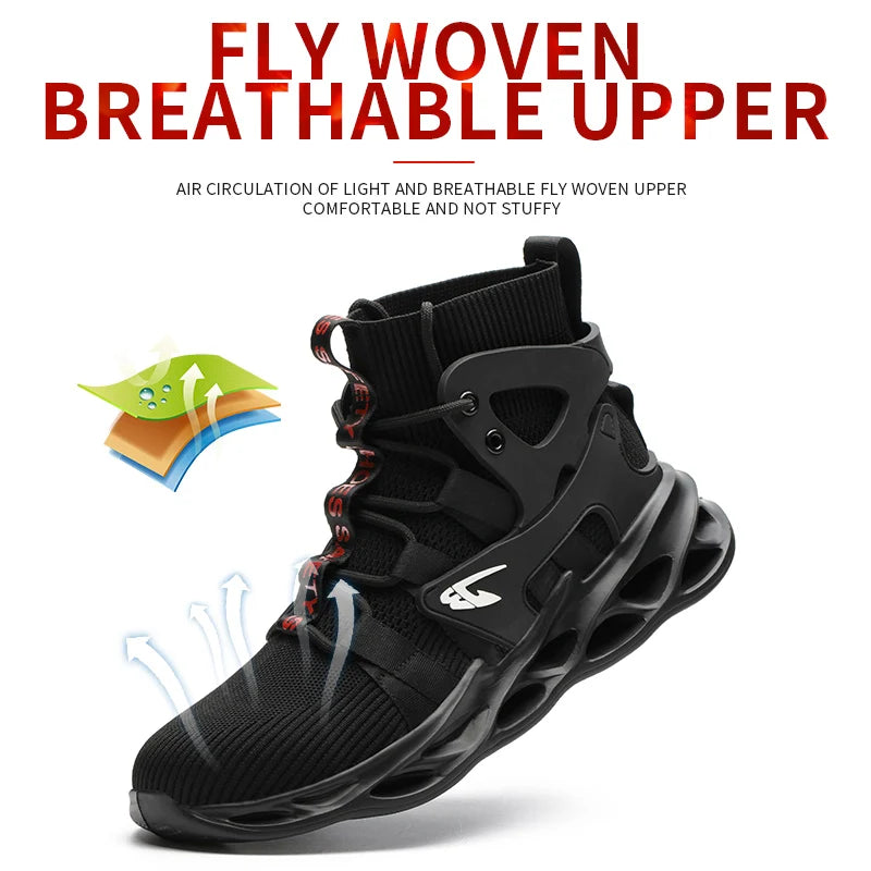Breathable Safety Shoes Anti Smash And Puncture Resistant