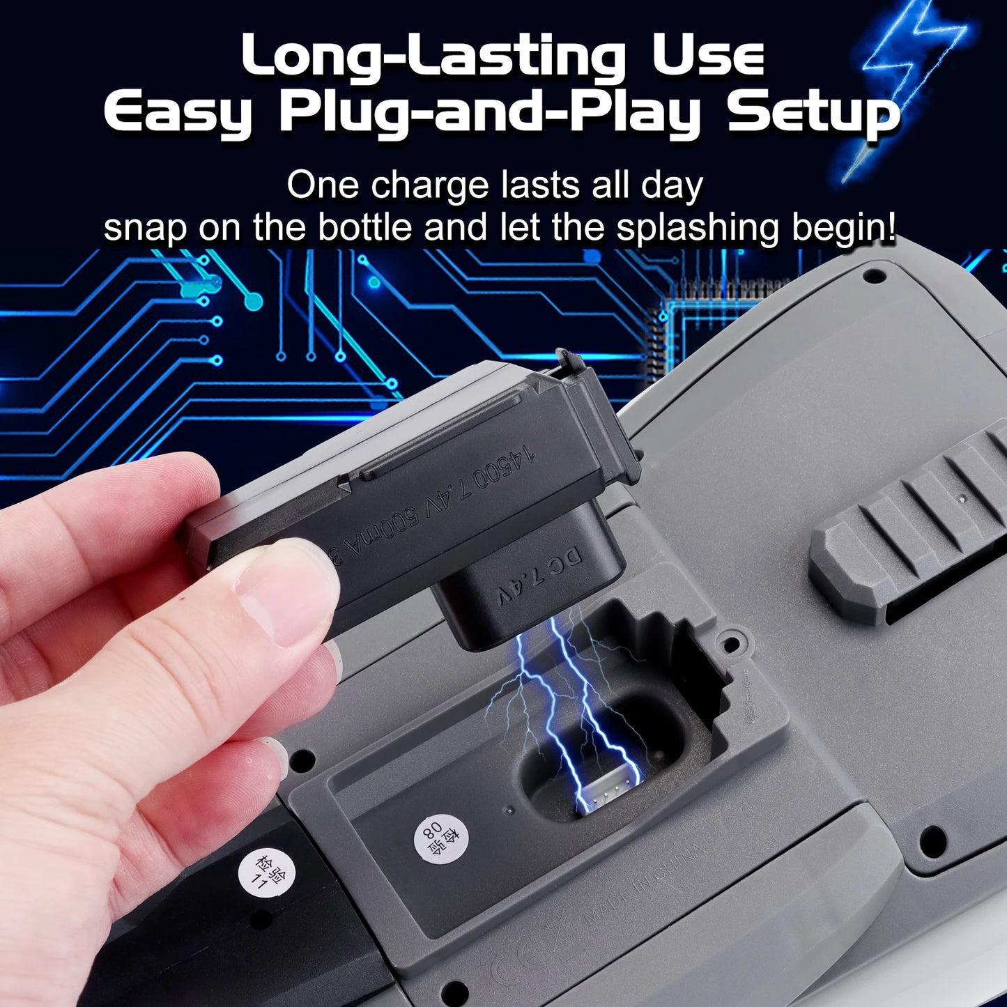 Gatling Electric Water Gun Toy For Kids Barrel Blaster