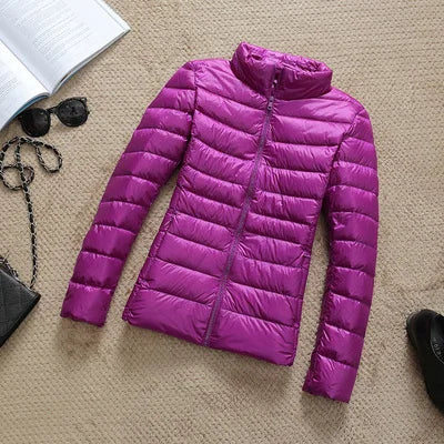Women Ultra Light Down Parka Hooded Coat Duck Down Winter