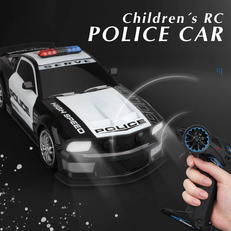 CONUSEA Police RC Car 2.4GHz Lights Durable Chase Vehicle