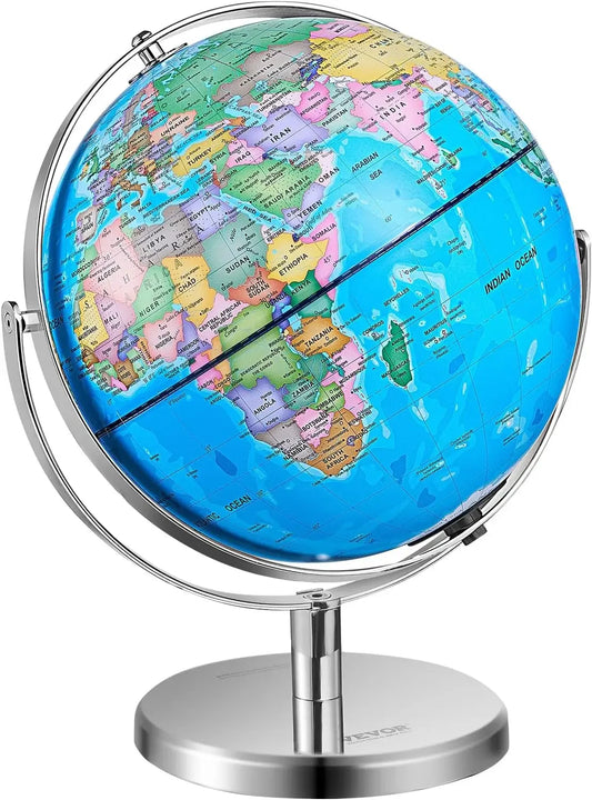 XMSJH Illuminated World Globe With Stand Night Lighting