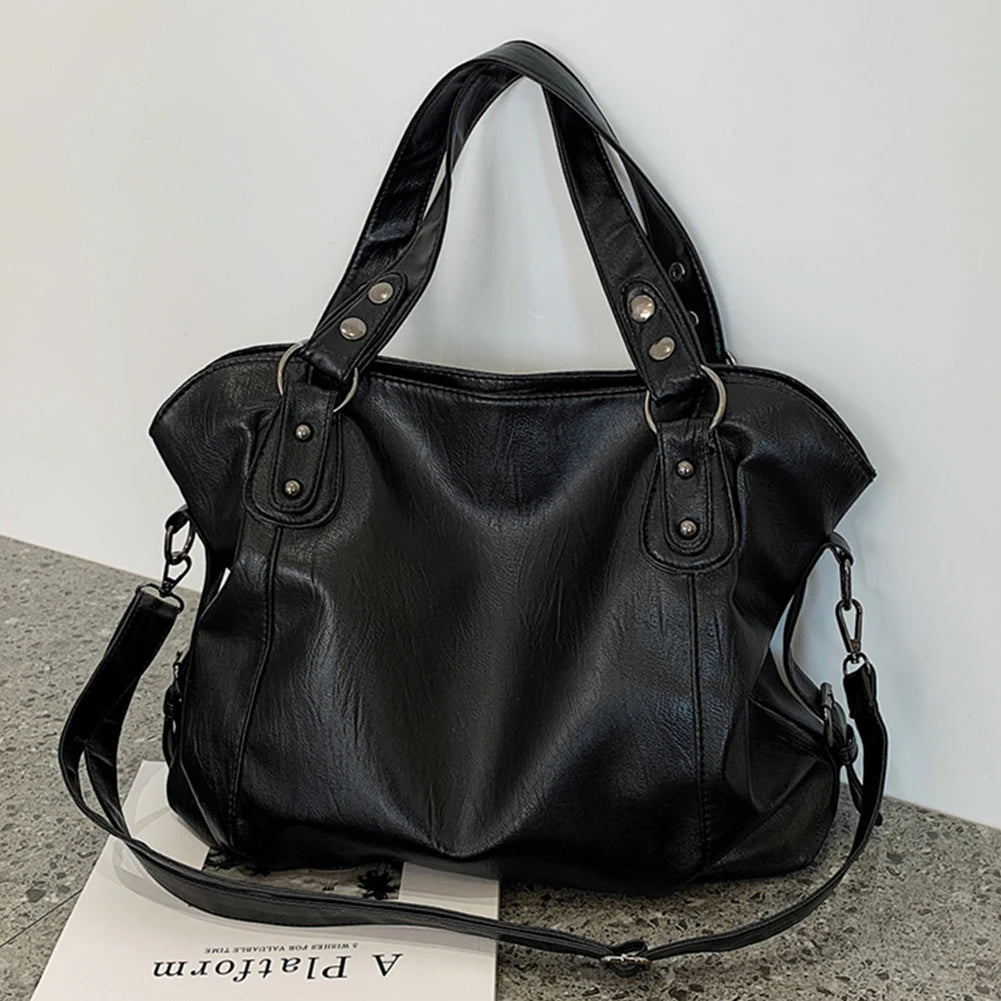 Women PU Leather Shoulder Crossbody Bag Casual Hobo Tote