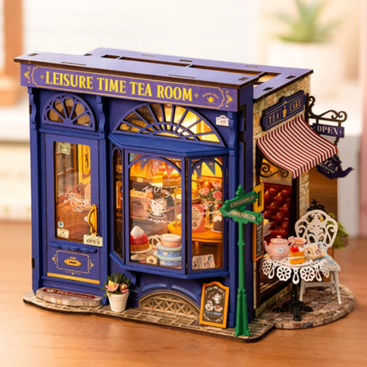 Robotime Rolife Leisure Time Tea Room DIY Dollhouse Kit