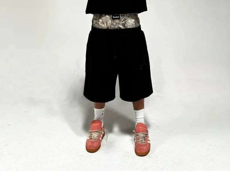 PdmcmsCN Baggy Pants Camouflage Embroidered Wide Leg