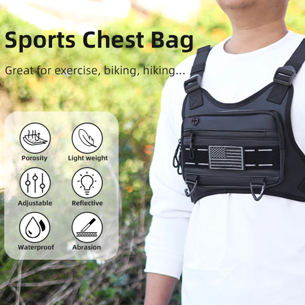 APWIKOGERCN Sports Chest Bag Unisex Front Chest Pack Running