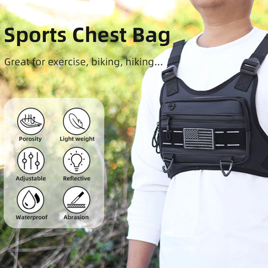 APWIKOGERCN Sports Chest Bag Unisex Front Chest Pack Running