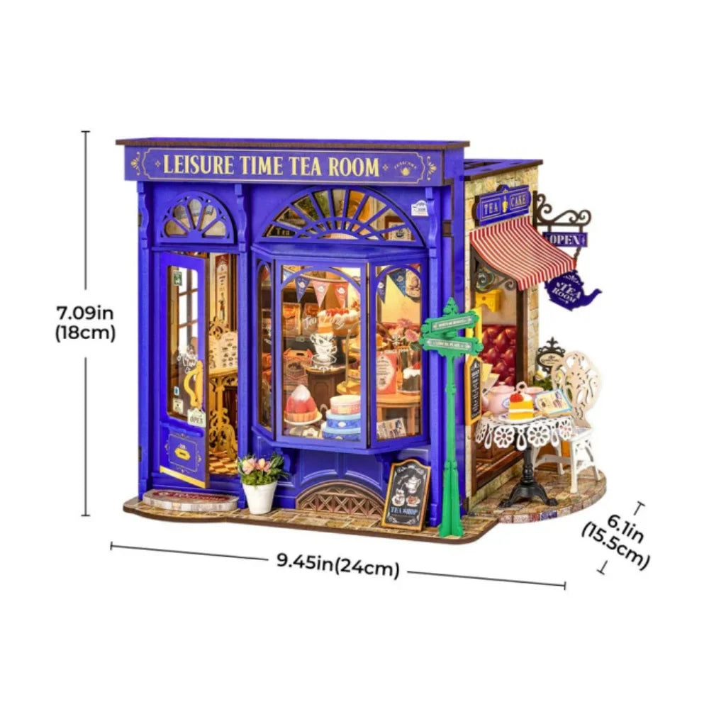 Robotime Rolife Leisure Time Tea Room DIY Dollhouse Kit