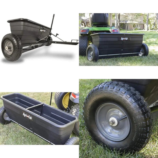XMSJ Towable 175 Pounds Lawn And Garden Drop Spreader Pro