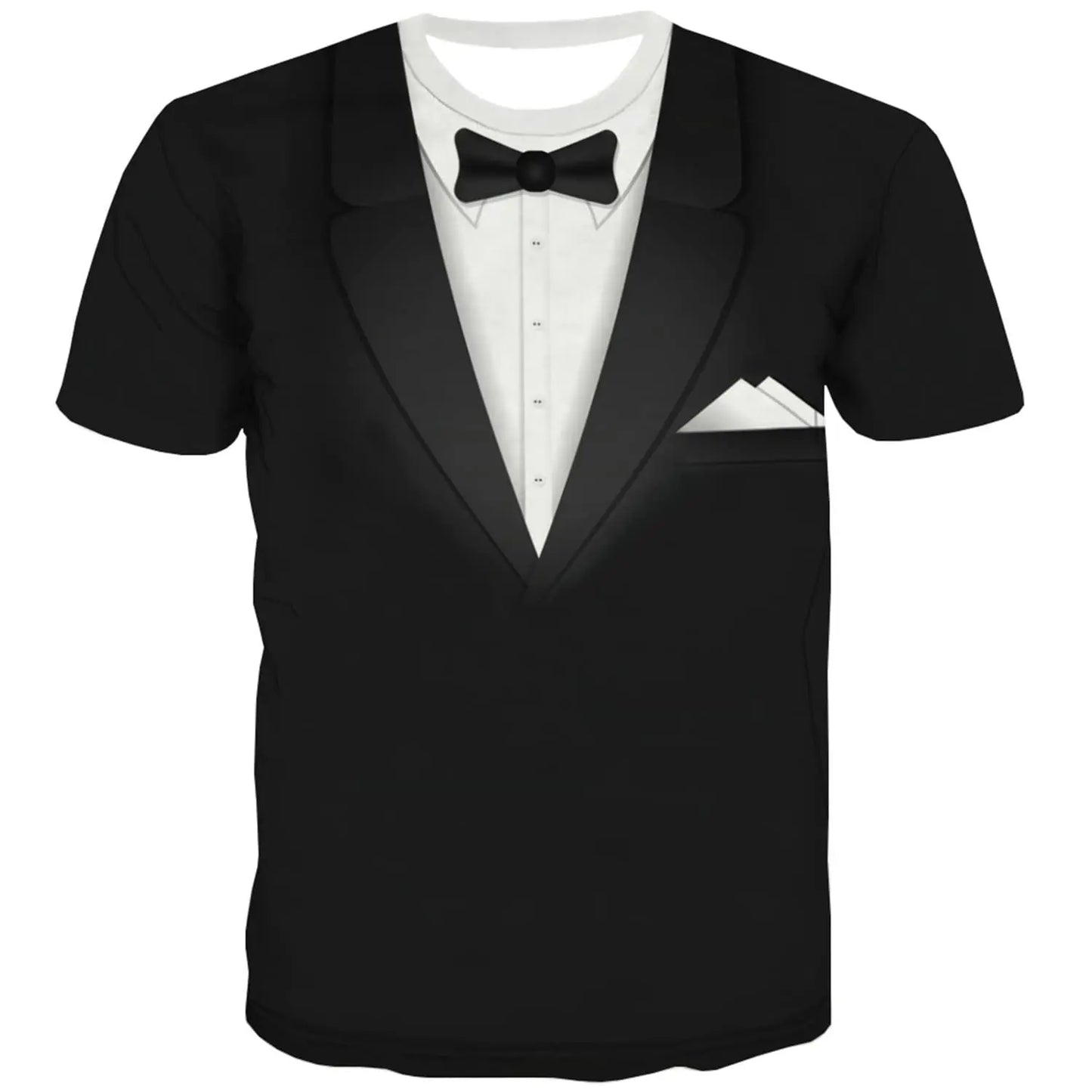 KYKU Tuxedo T Shirts For Men Suit Tee Costume Premium