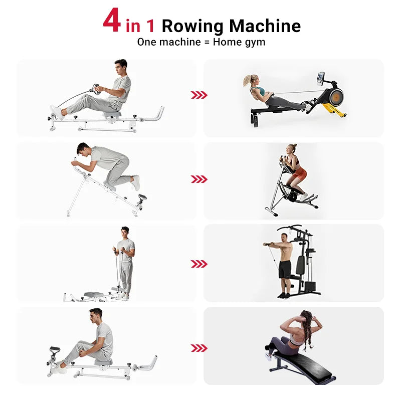 Cursor Fitness 4 In 1 Ab Trainer And Rowing Machine