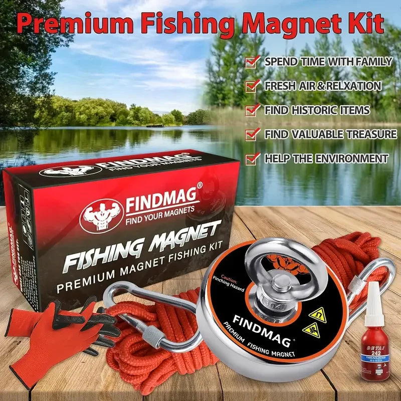 Neodymium Fishing Magnets Kit With Strong Pulling Power