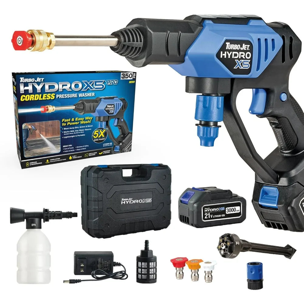 XMSJ Cordless Pressure Washer 21V 3000mAh Portable