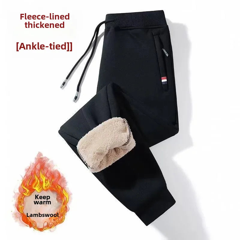 HebeiCraft Winter Fleece Lined Men’s Casual Trousers