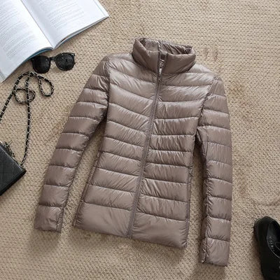 Women Ultra Light Down Parka Hooded Coat Duck Down Winter
