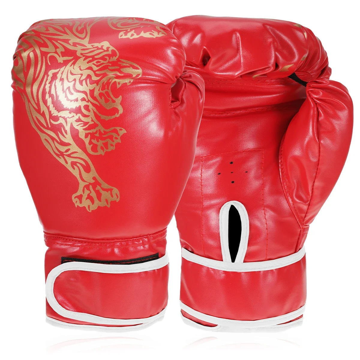Elenxs Boxing Gloves Breathable PU Leather Training Gloves