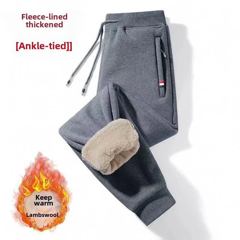 HebeiCraft Winter Fleece Lined Men’s Casual Trousers