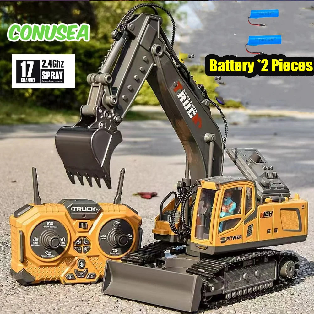 CONUSEA Alloy Excavator RC Car Dumper Remote Control