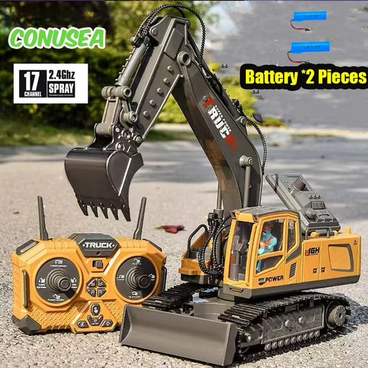 CONUSEA Alloy Excavator RC Car Dumper Remote Control
