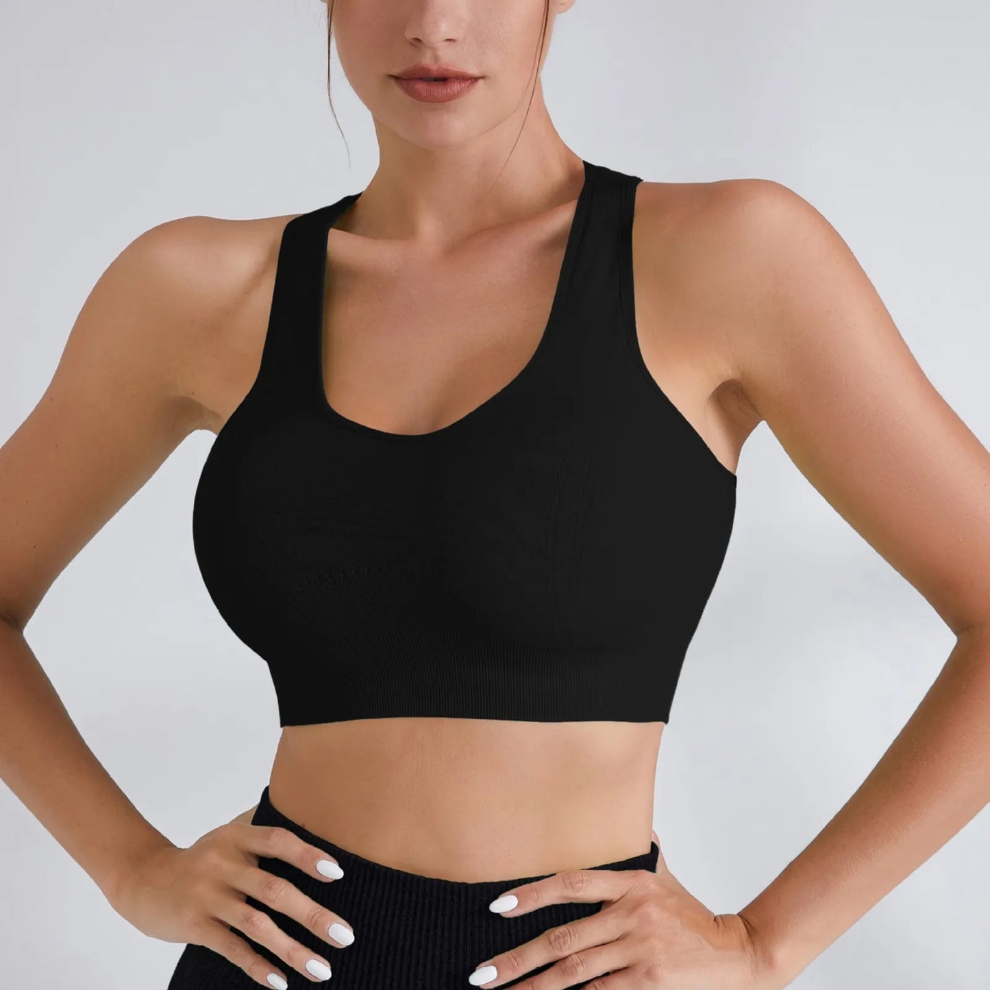Eillysevens Women Sports Crop Top Yoga Vest Chest Pad Bra