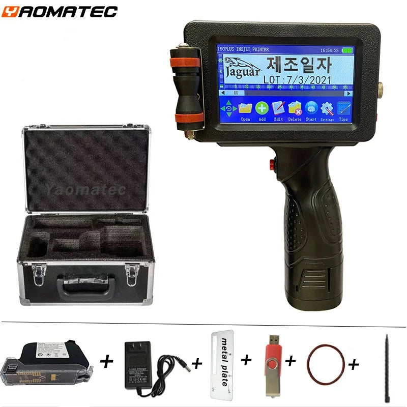 Yaomatec 1760H Handheld QR Code Printer TIJ Inkjet System
