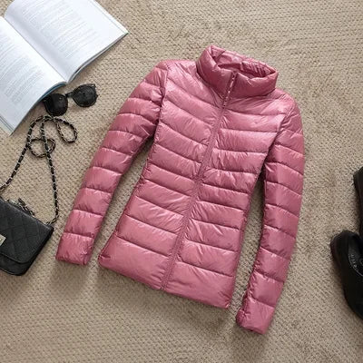 Women Ultra Light Down Parka Hooded Coat Duck Down Winter