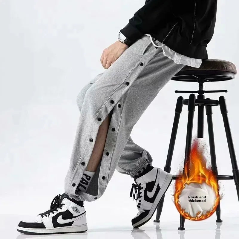 Hebei Zipper Sweatpants Men Loose Fit Training Basketball